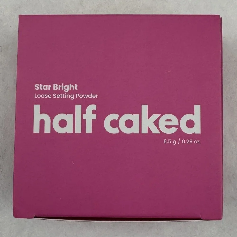 Half Caked Star Bright Loose Setting Powder Translucent 8.5G Makeup Vegan NEW